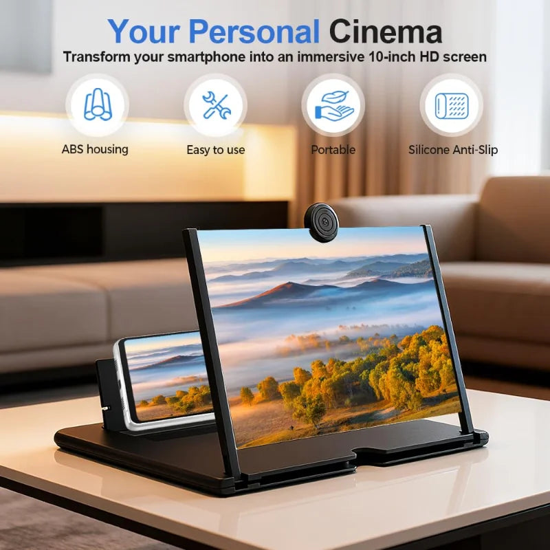Visionneuse de films mobile avec protection oculaire, support portable pour visionnage plein écran en mode paysage