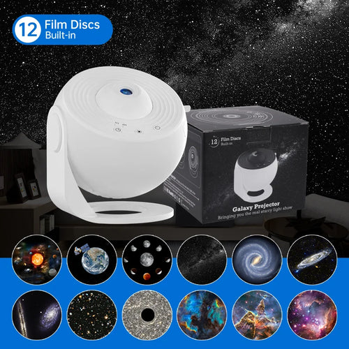Veilleuse projecteur galaxie et ciel étoilé à 360°
