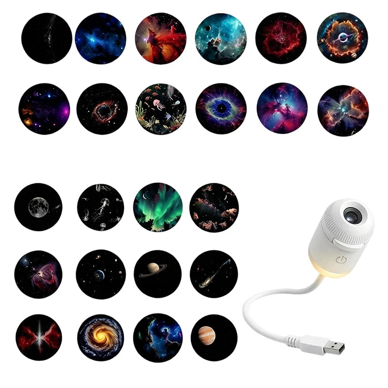 Mini Galaxy Usb Projecteur Star avec diapositives de Projection